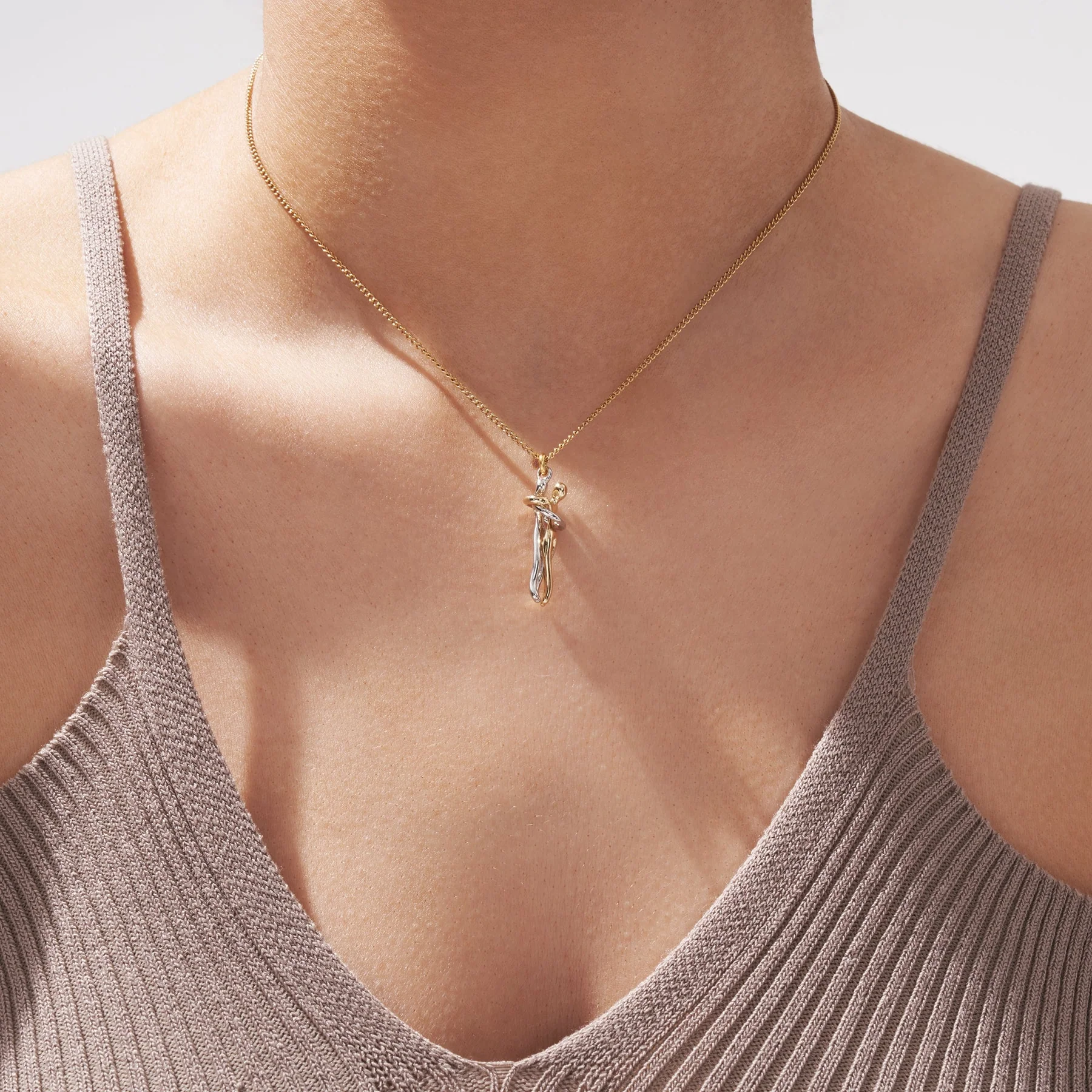 Gold Hug Necklace - Image 3